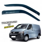 Дефлекторы окон Volkswagen T5 2003-2010  накладные (DEFL) Q2 Дефлекторы окон Volkswagen T5 2003-2010  накладные (DEFL) Q2